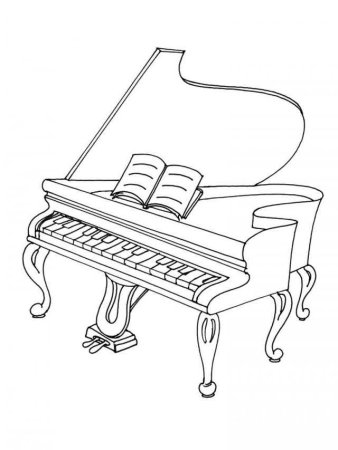 Фортепиано раскраска