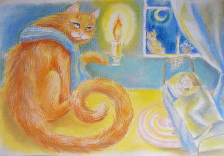 Кикимора кот Баюн иллюстрации
