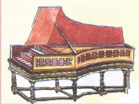 Нарисовать клавесин