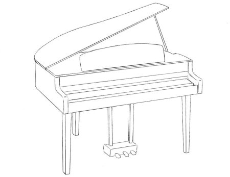 Пианино рисунок карандашом (46 фото)