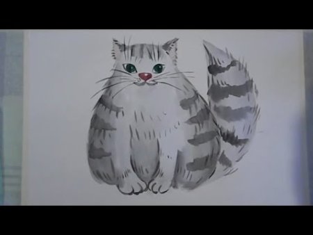 Кот Баюн рисунок карандашом