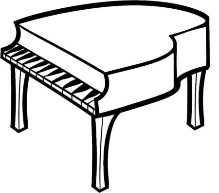 Пианино раскраска