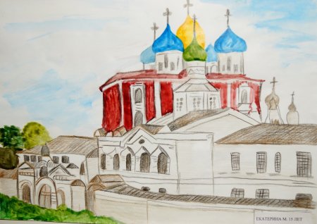 Успенский собор Рязань рисунок