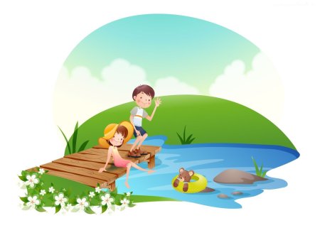 Лето на прозрачном фоне для детей