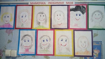 Рисование в младшей группе портрет мамы