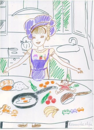 Рисование повар