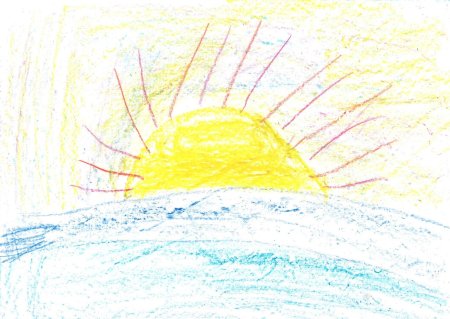 Восход детский рисунок (54 фото)