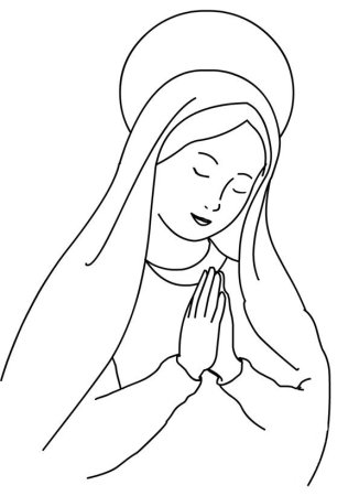 Богоматерь раскраска