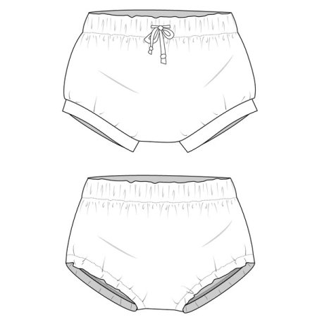 Детские трусы шаблон