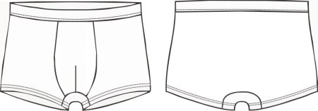 Технический рисунок мужских боксеров