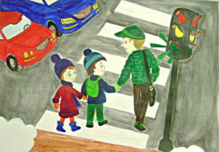 За безопасность дорожного движения всей семьей рисунки