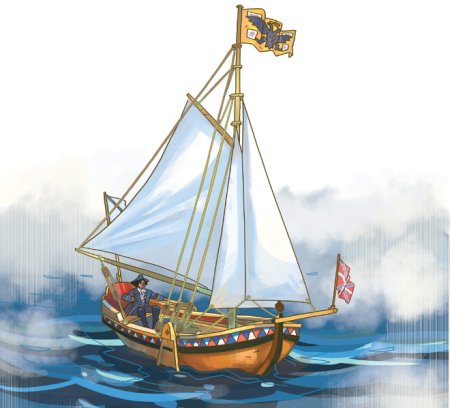 Ботик Петра 1 аппликация