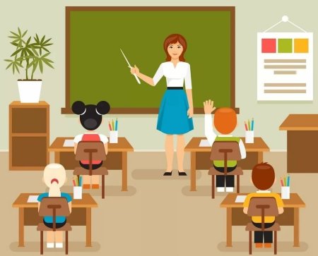 Учитель в классе рисунок