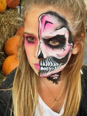 Аквагрим огонь на лице