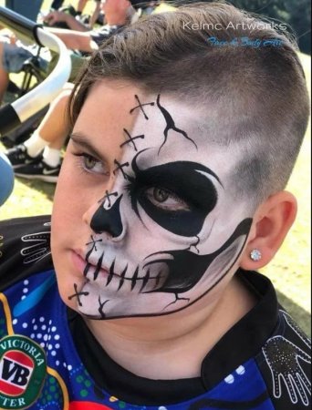 Аквагрим для Хэллоуина для девочек