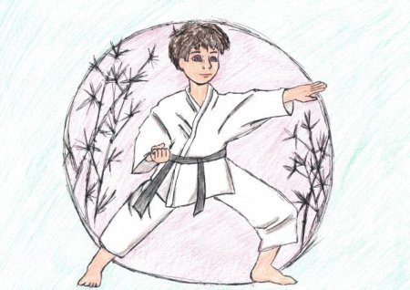 Каратист для раскрашивания