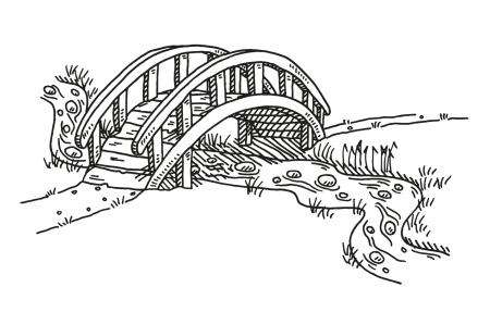 Мостик раскраска