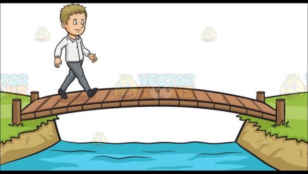 Мостик через реку для детей