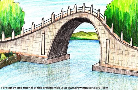 Мост простым карандашом