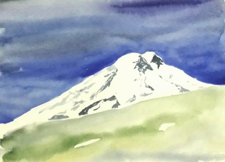 Рисунок Рериха "Эльбрус Кавказ"