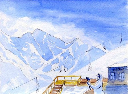 Эльбрус иллюстрация