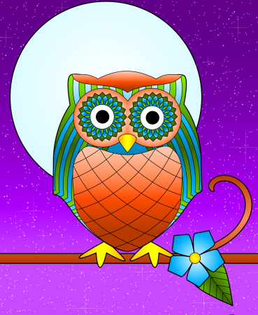 Сова рисунок для срисовки