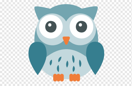 Совенок голубой мультяшный