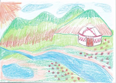 Рисование юрту для детей