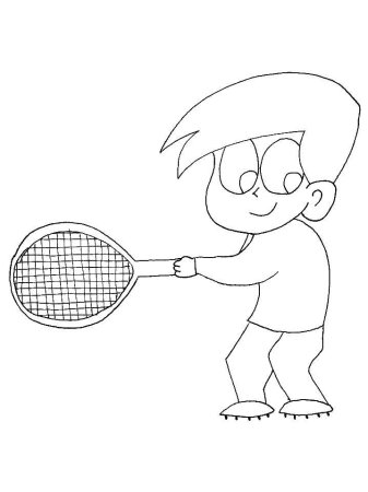Раскраска теннисист