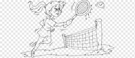 Теннис раскраска для детей