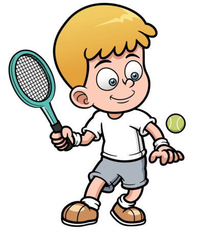 Мультяшная девочка с ракеткой