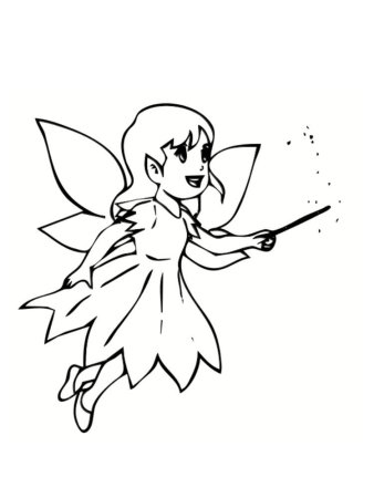 Контур феи для рисования