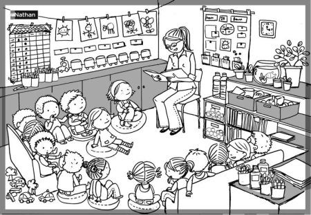 Раскраска детский садик