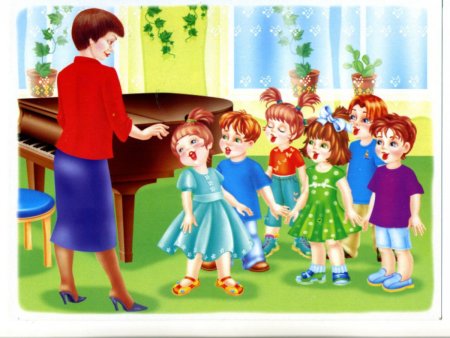 Музыкальное занятие в садике