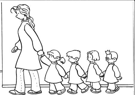 Раскраска воспитатель