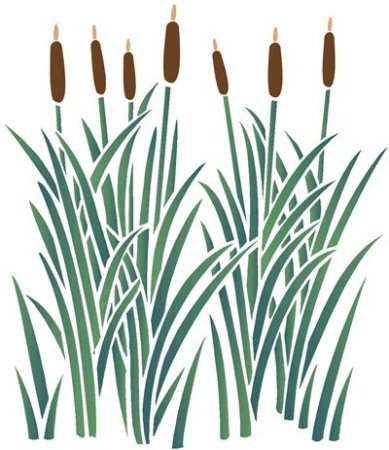 Трафарет камыш