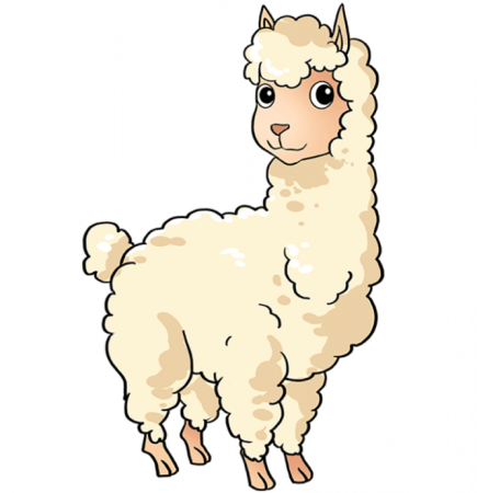 Альпака рисунок для детей