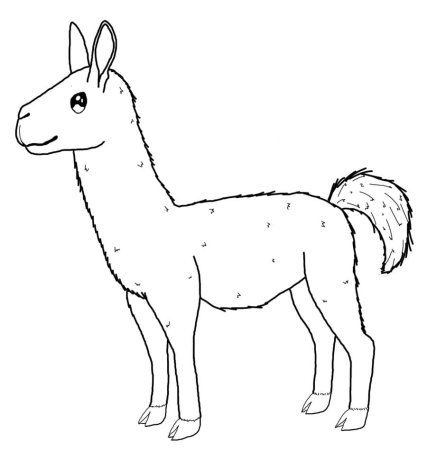Лама рисовать