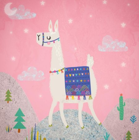 Лама рисунок