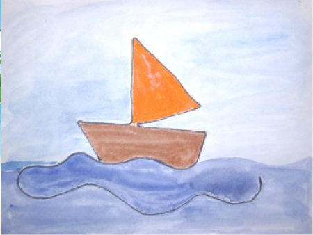 Рисование кораблик в средней группе