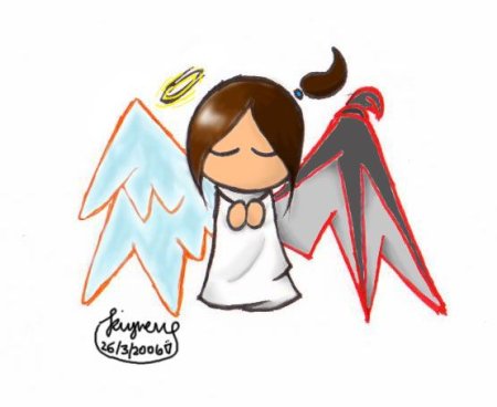 Ангел и демон мультяшные