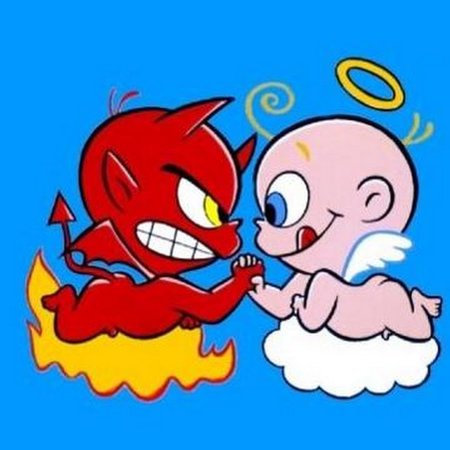 Ангел и демон мультяшные