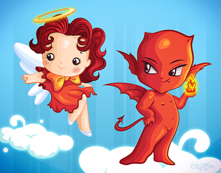 Ангелочек и чертенок