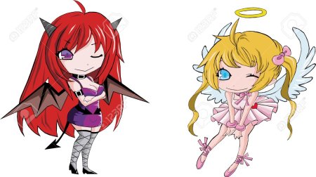 Ангелочек и дьяволенок девочки