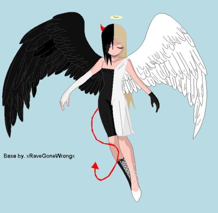 Девушка наполовину ангел наполовину дьявол