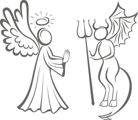 Добро и зло раскраска