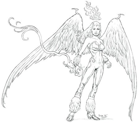 Раскраска демон