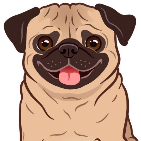 Мультяшные мопсы