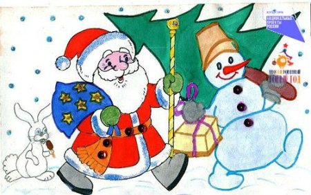Детские рисунки на новый год