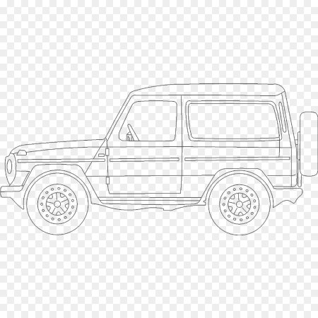 Раскраска Мерседес Гелендваген g63